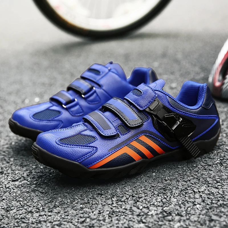 Professional Unisex Rubber Cycle Racing Sport Shoes Breathable Mesh Women Cycling Shoes Over Size 36-48 Men Bicycle Footwears