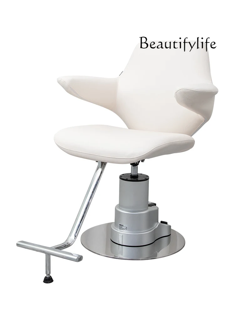 

High-End Electric Barber Shop Hairdressing Chair Hot Dyeing Area Hair Cutting Seat Adjustable