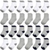 24 Pairs （Boy Toddler Baby Crew Socks （1-14Years Old） Soft breathable Socks For Toddlers kids Boys Girls 1
