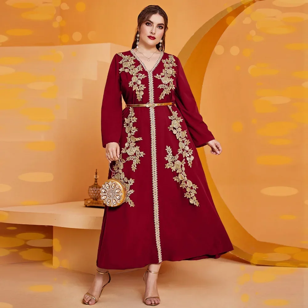 Eid Muslim Abaya for Women Party Dresses Jalabiya appliques Ramadan Morocco Dubai Abayas Kaftan Islam Vestidos Arab  dresses