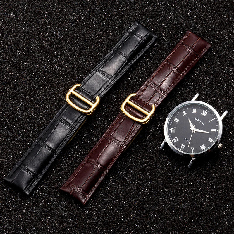 Per Cartier Leather Black Brown Watch Strap Bamboo Knot Pattern Sandoz London Tank 16 18 20 22Mm Solo Uomo Donna Accessori