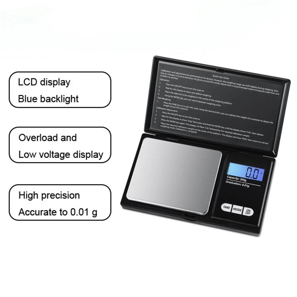 High-Precision Digital Kitchen and Jewelry Scale with LCD Display