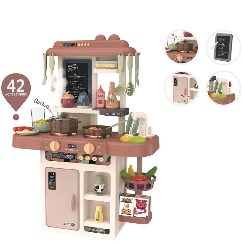 Jogo de jogo de cozinha infantil, Conjunto de simulação de culinária  realista com cantos redondos, Brinquedo de cozinha de produtos infantis  para meninas, meninos, presente para o dia das Cjupzi
