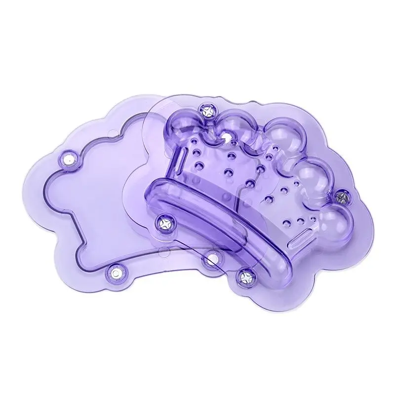 

Free Shipping Plastic Transparent Crown Shape Chocolate Mould 3D Cake Decoration Baking Mold