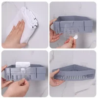 Bathroom Shelves No-drill Wall Mount Corner Shelf Shower Storage Rack Holder For Wc Shampoo Organizer Bathroom Accessories 2