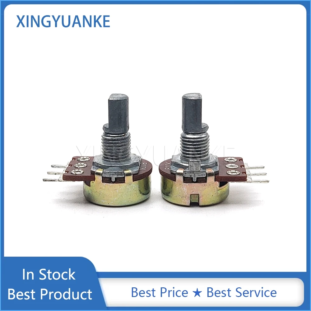 5PCS WH148 Type Single 3-Pin B5K B10K B20K B50K B100K Amplifier Audio Volume Potentiometer D Shaft Length 15MM multiturn potentiometer linear potentiometer rotary potentiometer potentiometer kit trimmer potentiometer