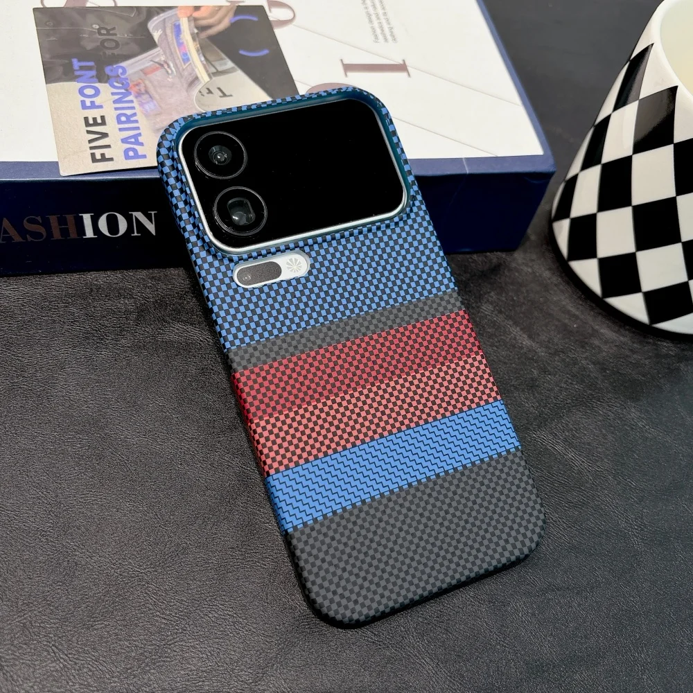 Frosted Carbon Fiber Texture Magnetic Phone Case with Kevlar Cover