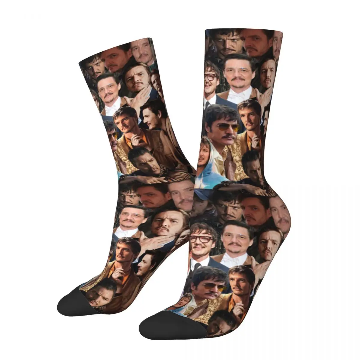 

Pedro Pascal Photo Collage Socks Men Women Funny Happy Socks Novelty Spring Summer Autumn Winter Middle Tube Socks Gift