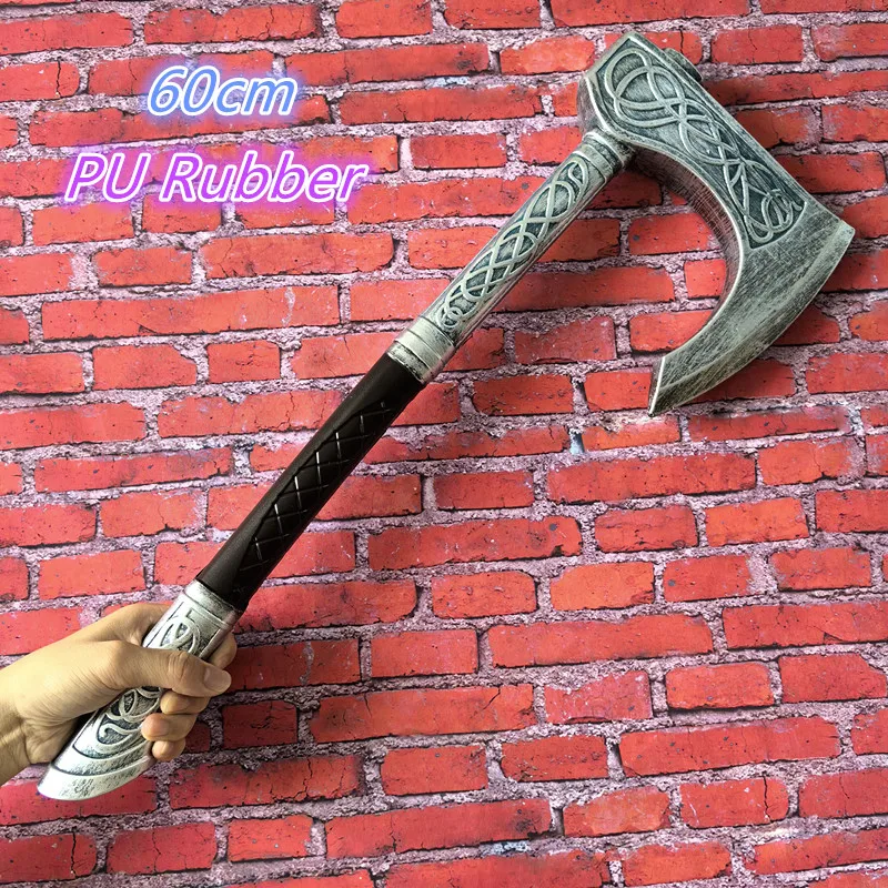 Description Picture 4 of item1:1 Cosplay Anime Gold Wing Sword Game Robber AXE Viking Valhalla Weapon Safety PU Connor Tomahawk axe Decoration 87cm