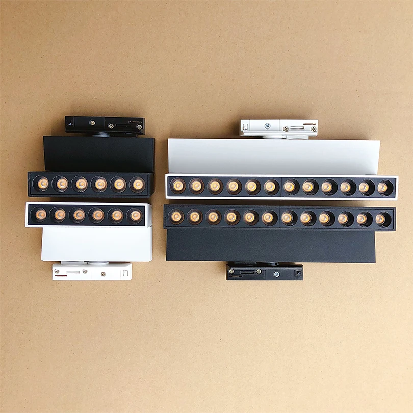 

Adjustable LED Linear Lamp 12W 24W Track Light Downlight 6X2W 12X2W Rail Lamps Fixture Spotlight Indoor Lighting