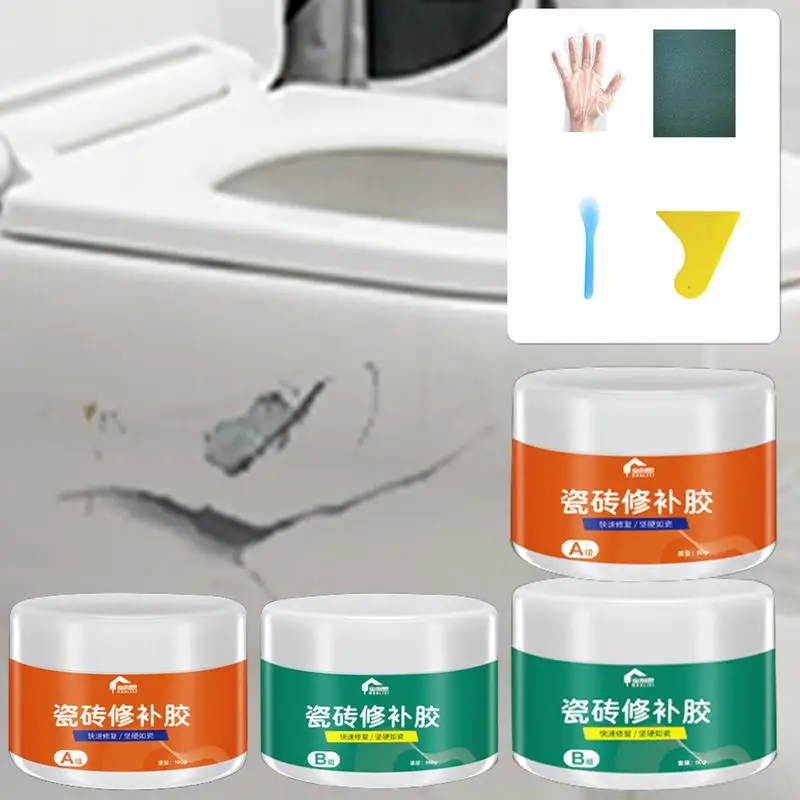 Tile Repair Paste Kit Bathroom Tub Repair Tile Shower Repairing Tool Set Marble Porcelain Ceramic Fix Crack Paste Sealer supply
