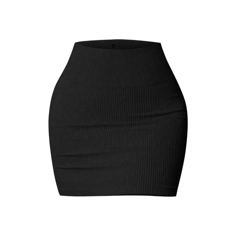 Women Seamless High Waist Bodycon Mini Skirt Ribbed Stretchy Yoga Skirt Casual Slim Fit Workout Summer Butt Lift Short Skirts 4