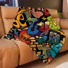 Graffiti Blanket Customizedt Blanket Cozy Warm Fleece Blanket Halloween Decoration For Couch Sofa Bed 2