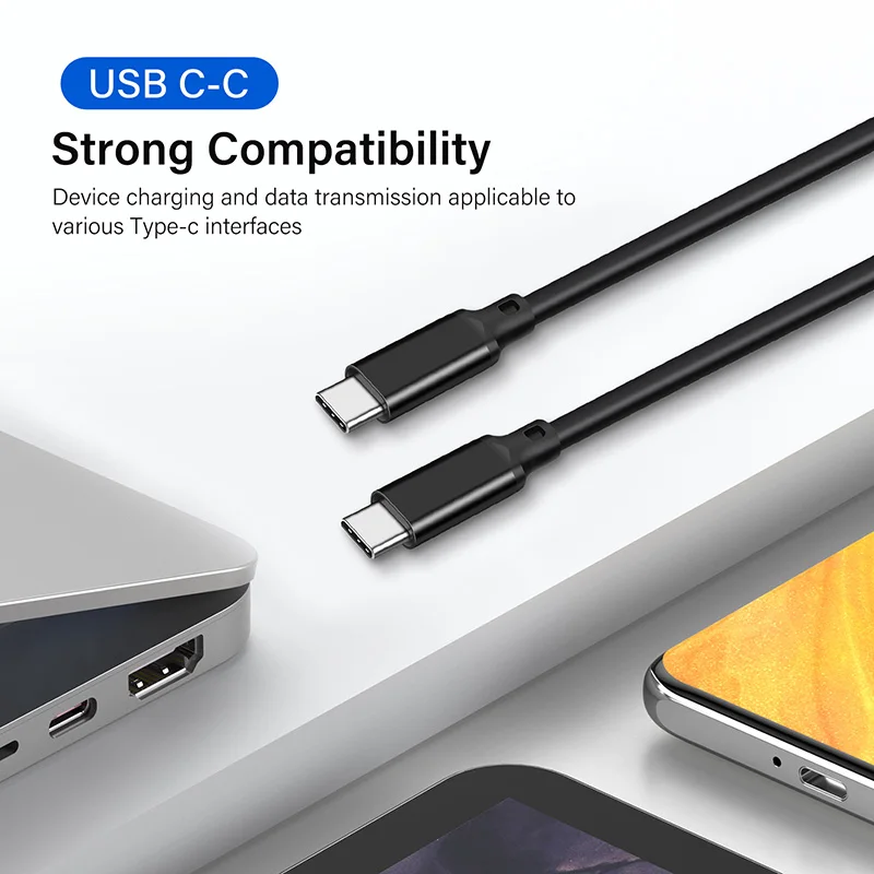 Premium USB 3.2 Type-C to Type-C Cable with PD 100W and ThunderBolt 3 Support