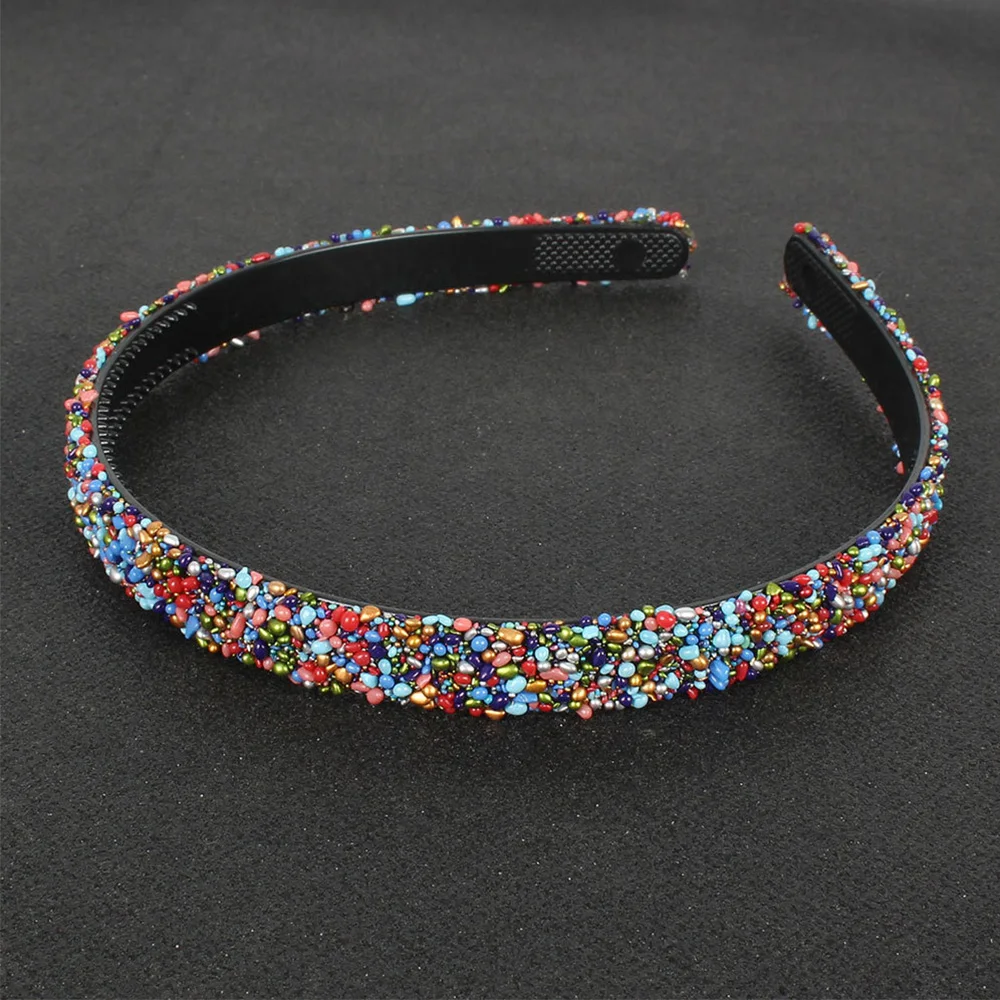 

Headwear Fashion Rhinestones Simple Simulated Pearl Luxury Crystal Hairbands Hair Accessories Pearl Headbands Hair Hoop