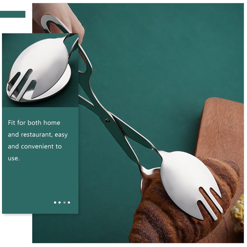 food tongs Salad Holder Food Clip Bakery Supplies Kitchen Serving Ins Tong Gnocchi Pasta Metal Bread Buffet Tongs Kitchen Baking Tools Clip