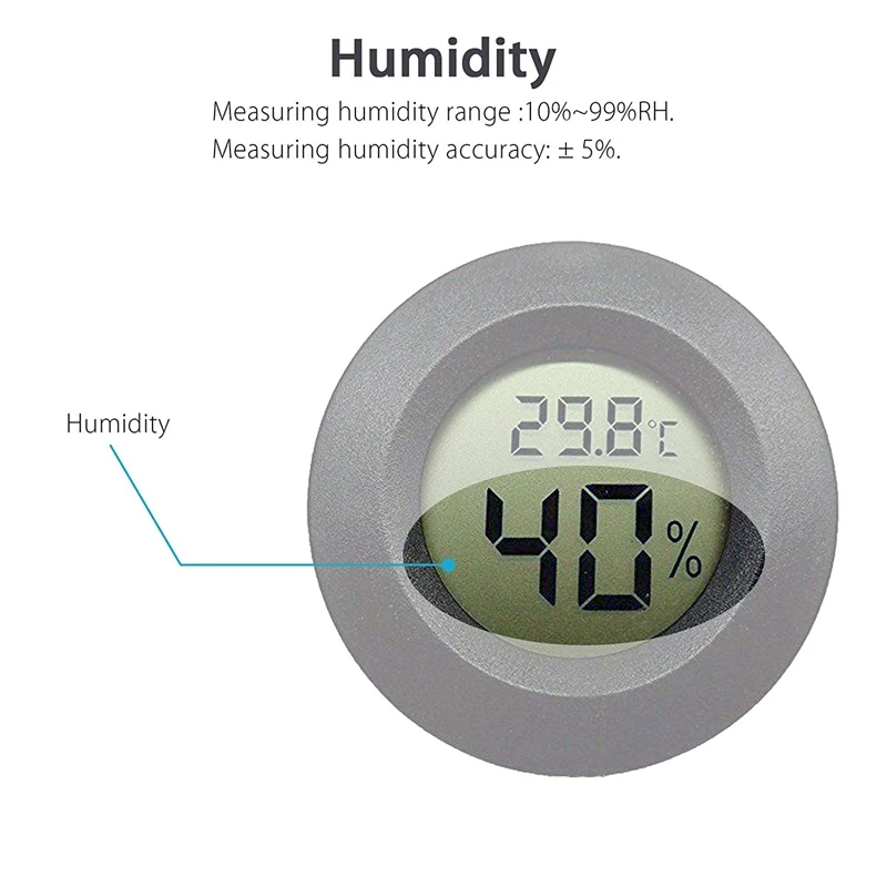 Mini LCD Digital Thermometer & Hygrometer with Wide Temperature Range