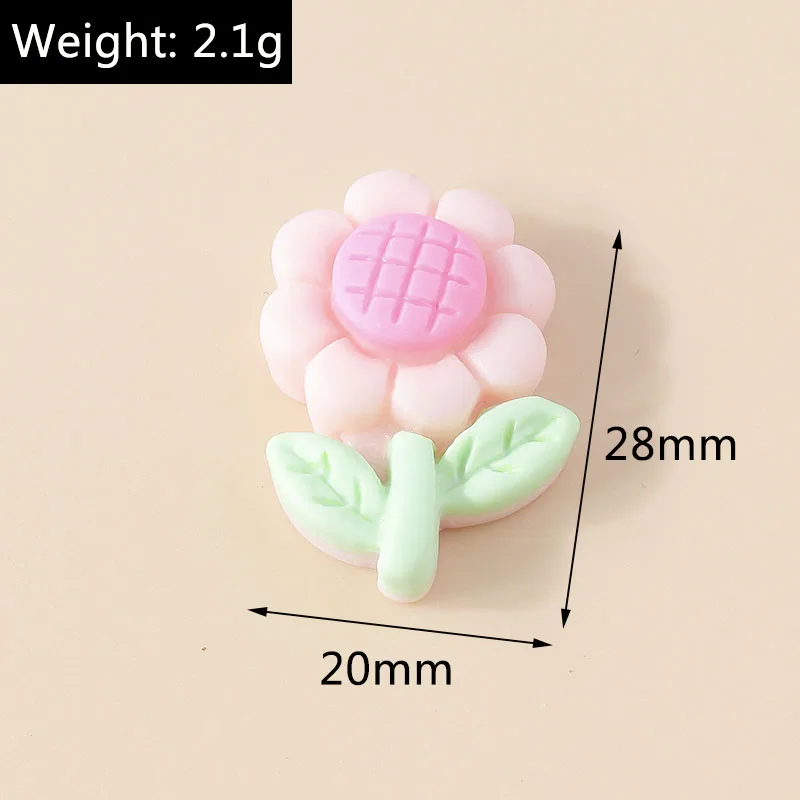 15 stücke Gemischte Harz Bunte Mädchen Kaninchen Frosch Herz Blume Flatback Cabochon Scrapbooking DIY Frauen Kopfbedeckungen Dekor Zubehör – Detail 24