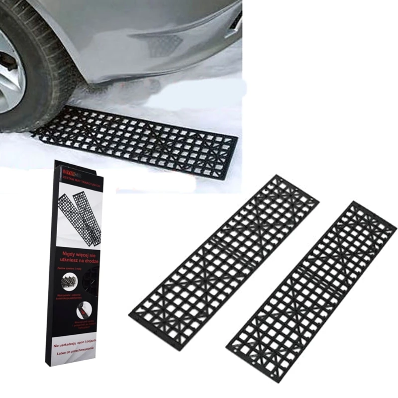 Auto Tire Traction Mat Tire Grip Aid Car Escape Unstuck from Snow Ice Mud 68UF 1 Pair