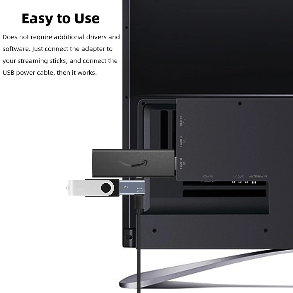 90 Degree Left/Right Angle Powered Micro USB to USB OTG Adapter