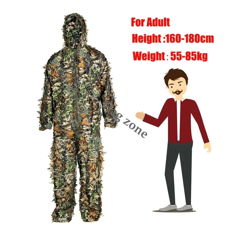 3D Hunting Clothes Sniper Airsoft Ghillie Suit Uniform Men Women Kids Outdoor Airsoft CS War Battle Clothing Paintball Jackets tactical suit ghillie suit combat uniform