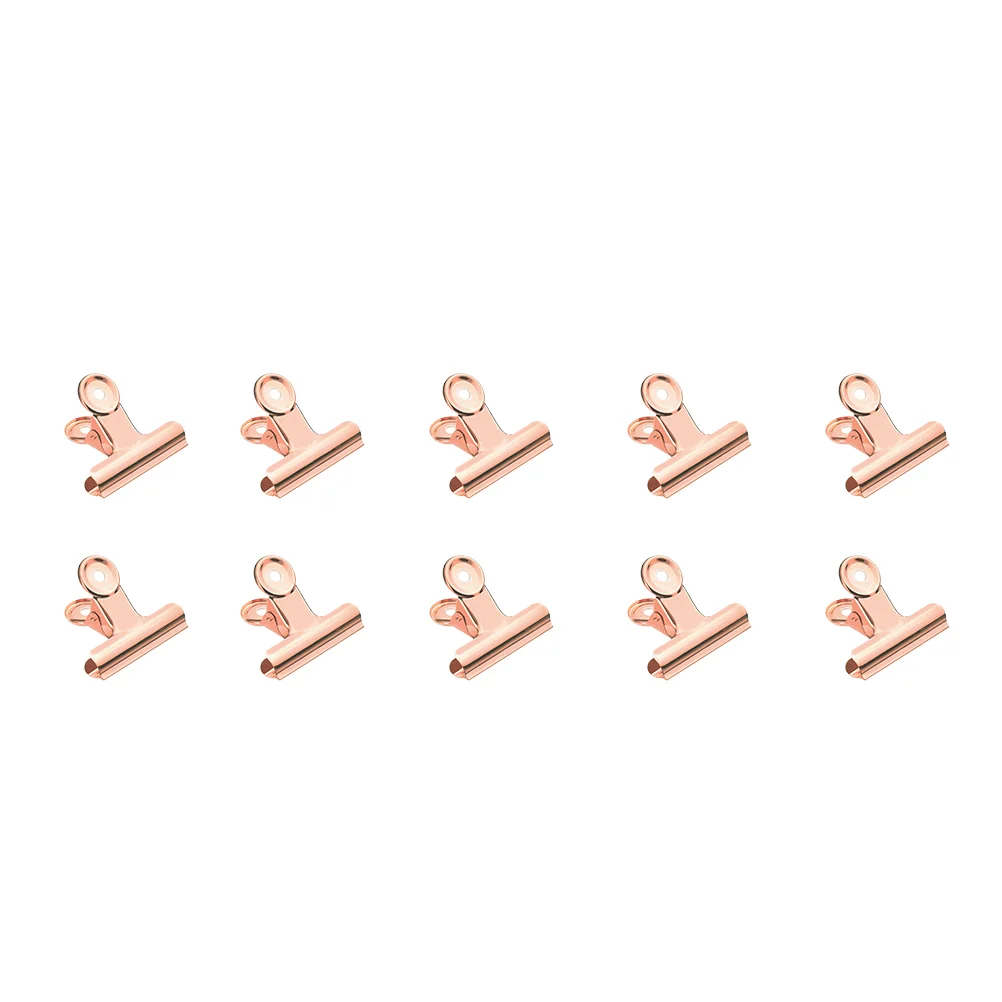 스테인레스 스틸 커브 쉐이핑 클립 바인더 클립, 매니큐어 금속 그립, 종이 고정 사무용품, 10 개