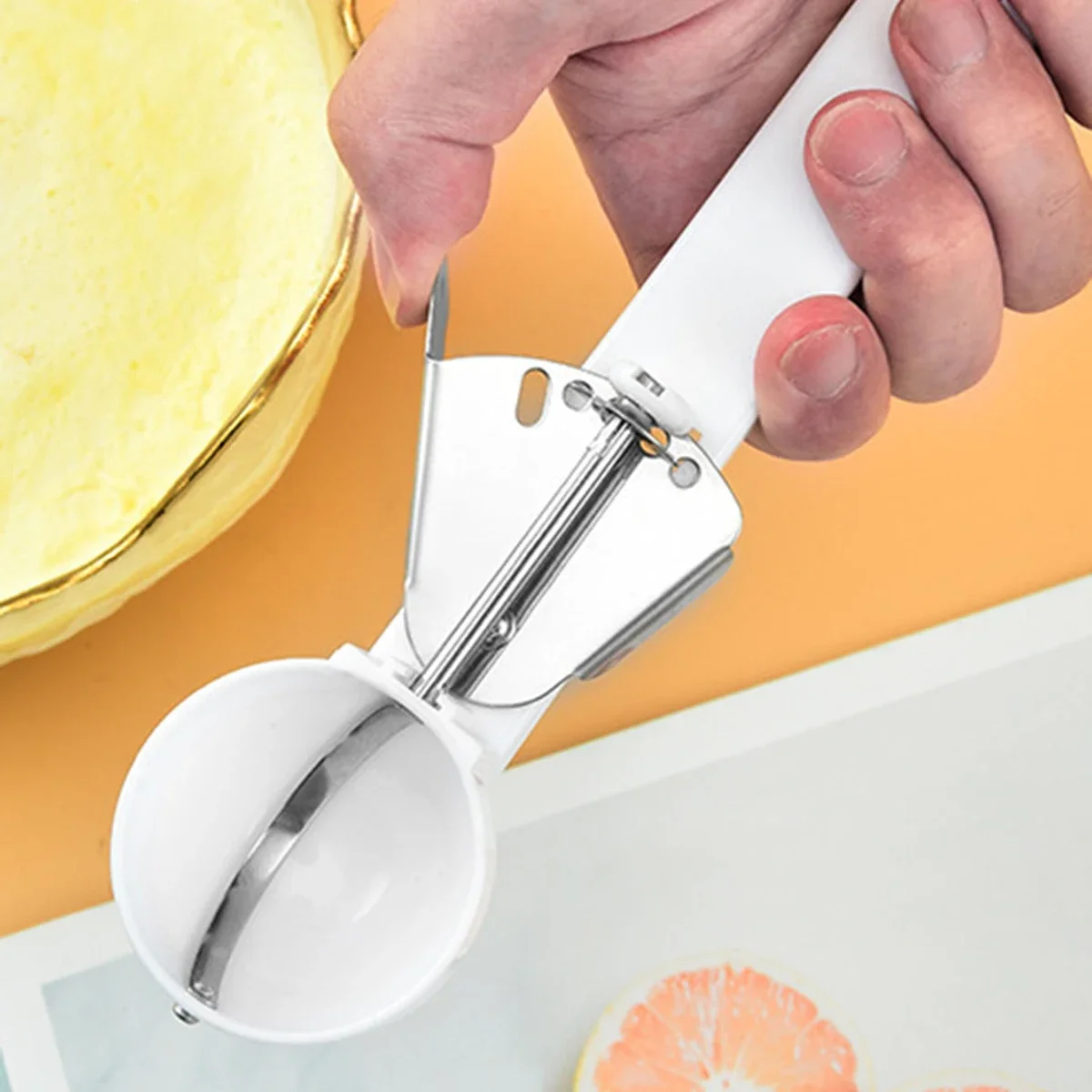 1pc-Adjustable Ice Cream Spoon Ice Cream Spoon Fruit Digger