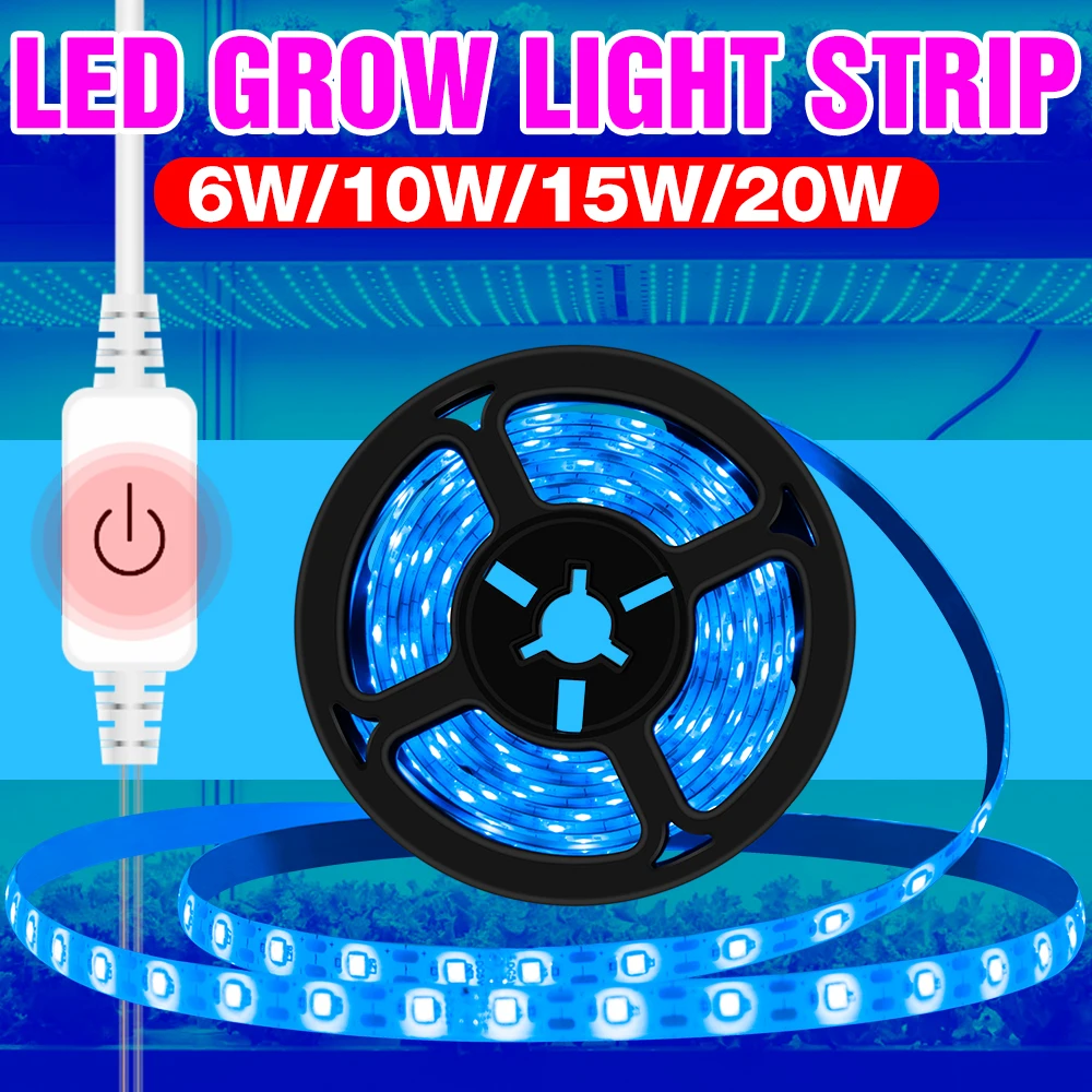 Full Spectrum Phyto Lamp LED Plant Growth Light Hydroponics Tape Lamp Dimming Grow Light Strip Greenhouse Phytolamp For Indoor full spectrum phytolamp led plants grow light dc5v dimmable uv phyto lamp for indoor flower seeds hydroponics led growth lights