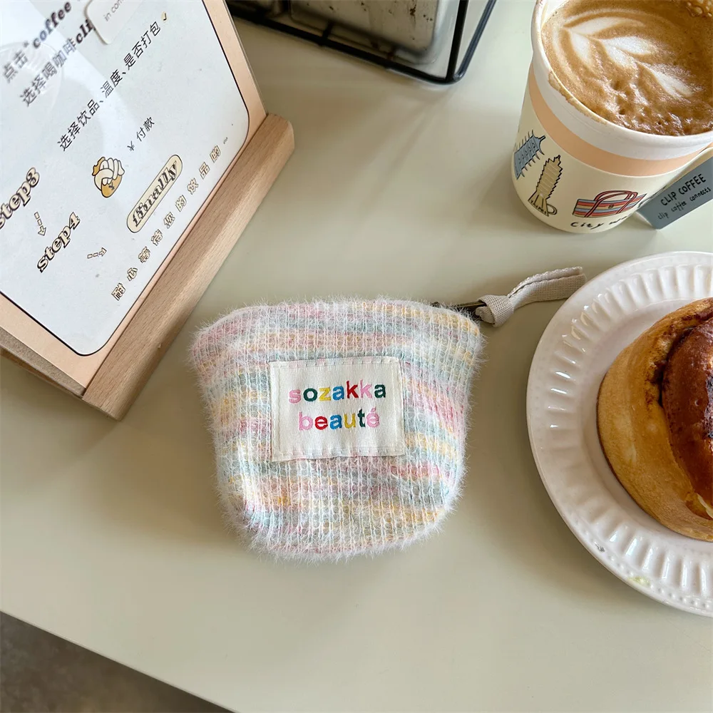 Capacity Cute Plush Travel Cosmetic Lipstick Storage Bag Women Makeup Kits Handbags Organizer Wallet Pencil Case Pouch Bag