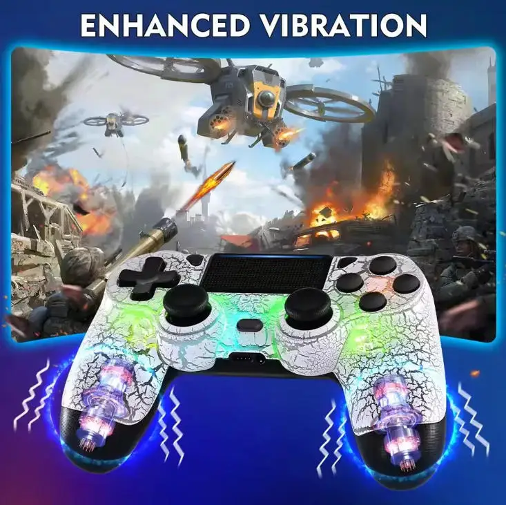 Enhanced Wireless Bluetooth Game Controller with 6-Axis Gyroscope & Dual Vibration