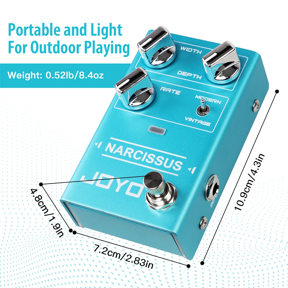 R-22 NARCISSUS CHORUS Semi-analog Chorus Guitar Effect Pedal Vintage Distortion