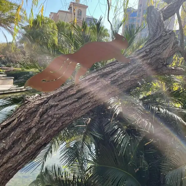 Rozsdás Fém Állati Sziluettek Kerti Kerítés Dekoráció A Kertészeti Vidéki Gyep Terasz Robin Art Udvari Tét - Image 2