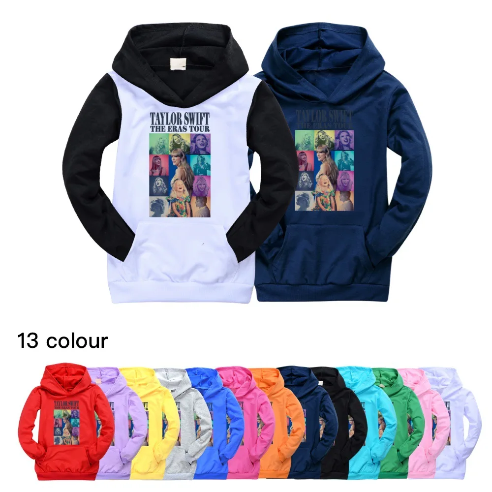 

Taylor The Eras Tour Sports Clothes Kids Cartoon Sweatshirts Baby Girls Outerwear Boys Pullover Coats Children's Top Clothing