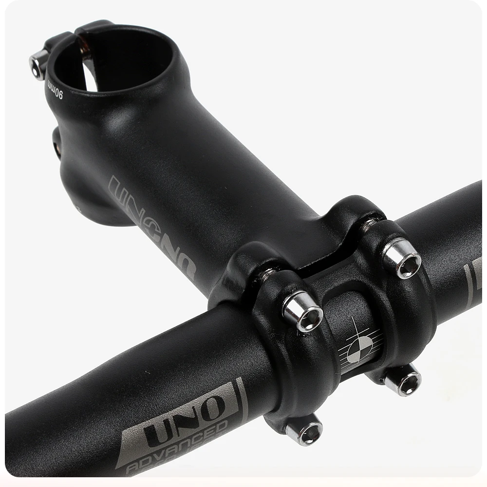 UNO Fahrrad Vorbau Ultraleicht 7/17/35 Grad 28,6x25,4 MM 60-130 MM MTB Road Vorbau Fahrrad für Gabel Berg MTB Fahrrad Kalloy Schwarz Splitter – Detail 9