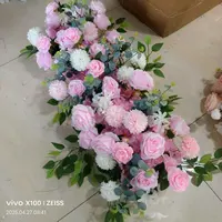 Artificial Flowers Runners for Outdoor Wedding Dinning Table Centerpieces Fake Flower Rows Home Decor - Road Lead Party Decor 4