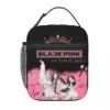 Custom Pinks Kpop-Blacks Portable Lunch Box Women Multifunction Cooler Thermal Food Insulated Lunch Bag School Children Student 2