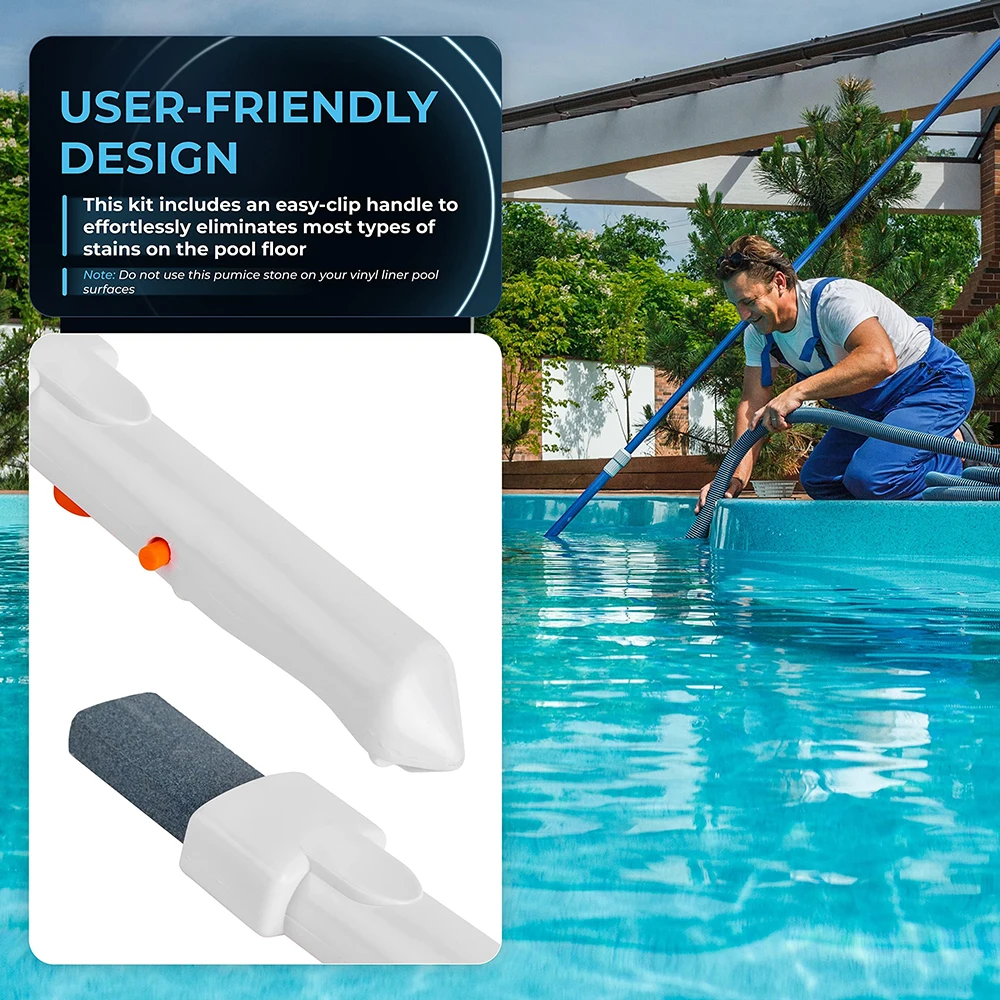1pcs Pool Floating Stone Cleaning Tool With Handle Stain Cleaner Rust Cleaning Tool Suitable For Toilets And Swimming Pools