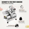 VEVOR 10" Commercial Meat Slicer, 540W Stainless Steel Deli Slicer for Home Use, Child Lock , Food Slicer Machine for Meat Bread 6
