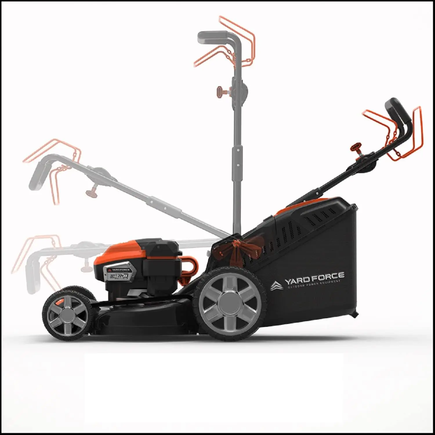 YOLMX225300 120V 2.5Ah x 2 Lithium-Ion 22&rdquo; SP 3-in-1 Mower Torque-Sense One Size Black/Orange deck including everything