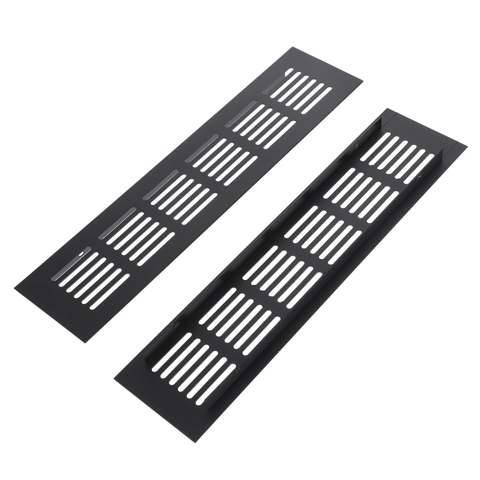 

2 Pcs Cabinet Cap Rectangular Aluminum Alloy Furniture Mesh Ventilation Rectangle Air