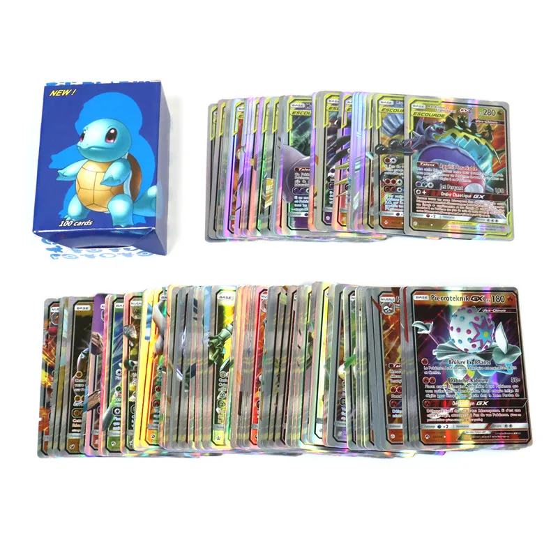 100 Stück glänzende spanische Pokémon-Karten, seltene Vmax TAG TEAM V Energiekarte, Sammelkarte, Pokémon-Sammelkarte – Detail 13