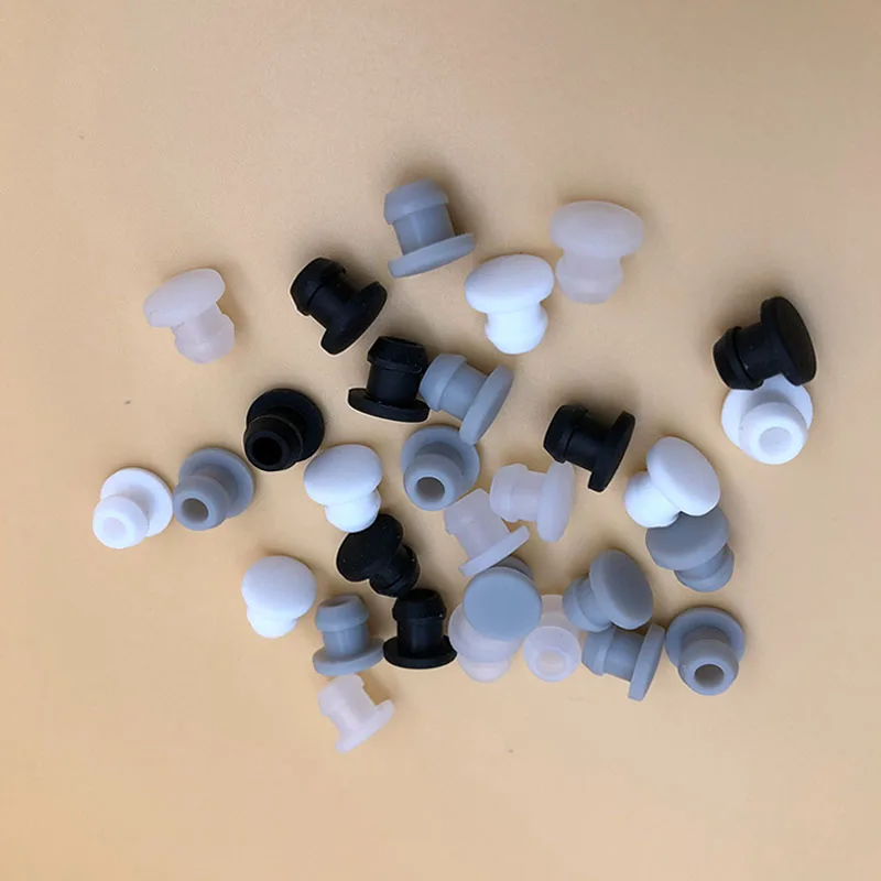 Solid Silicone Rubber Caps T Type Plug Cover Snap-on Gasket High Temperature Resistance Seal Stopper 5/10Pcs