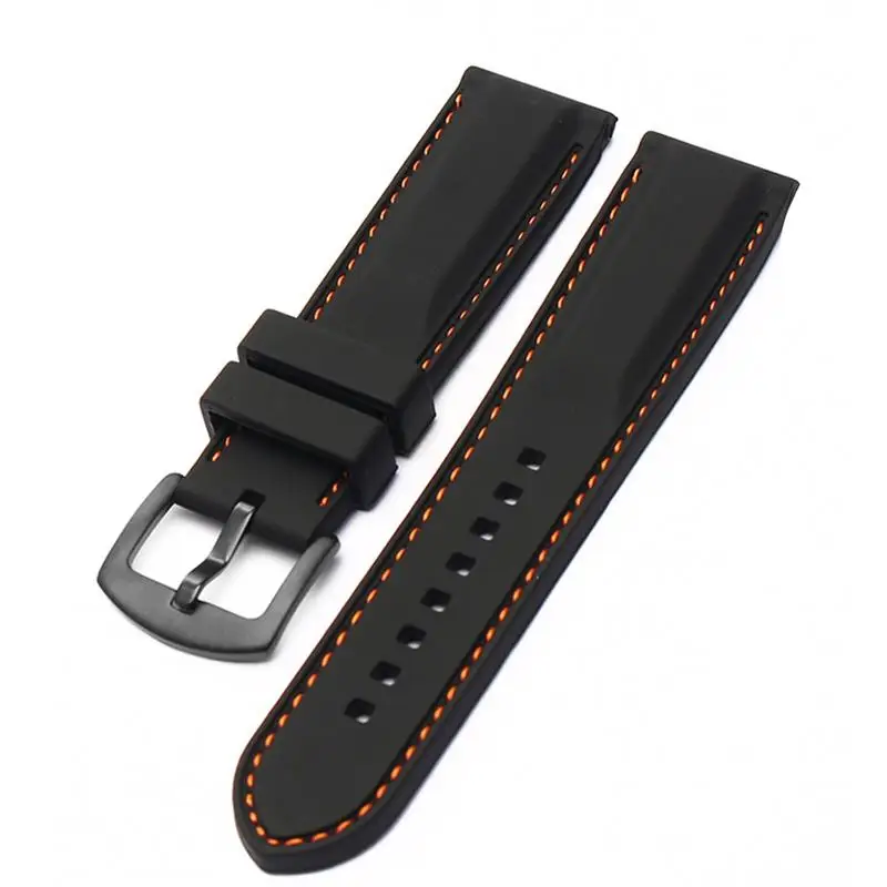 

COE Silicone watchband For Huawei GT2 007 BM8475 Watches straps Accessories Sports wristband 20mm 22mm black waterproof straps