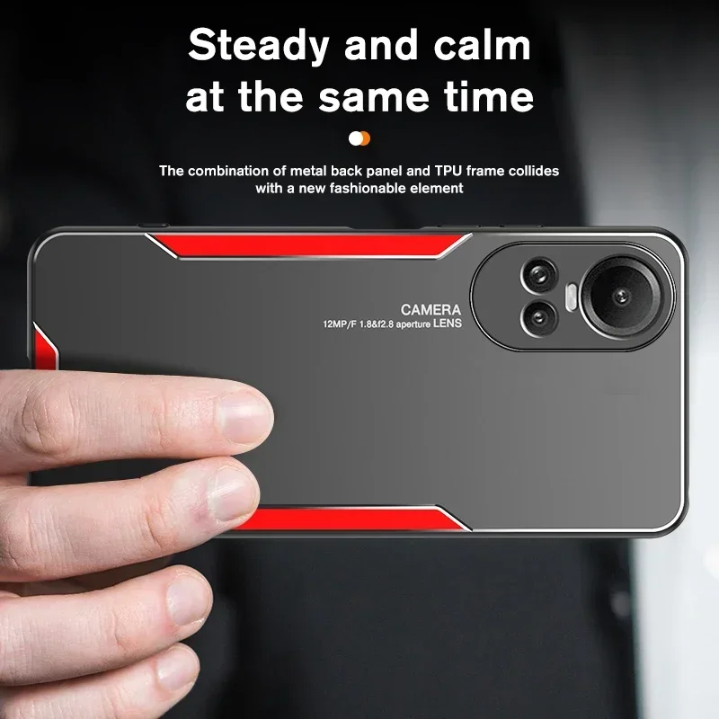 Luxury Aluminum Alloy Armor Cover with TPU Soft Edge Case