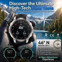 Montre connectée GPS militaire 2026 avec carte hors ligne, écran AMOLED 1,43'', appels Bluetooth, boussole, étanche 5ATM, 170+ modes sportifs pour hommes 5