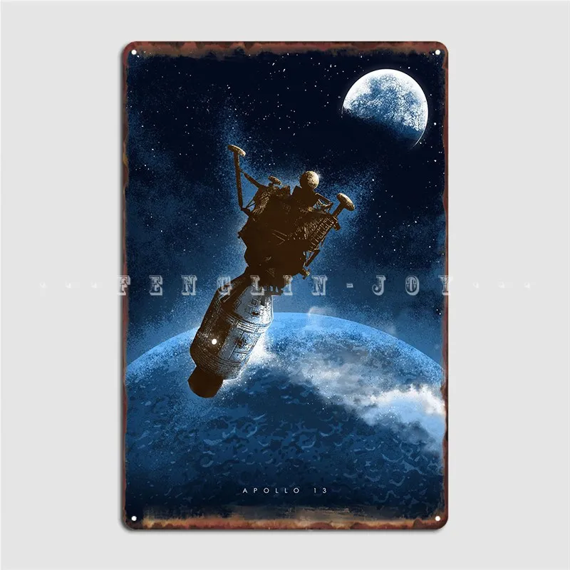 

VintageApollo 13 Metal Plaque Poster Wall Decor Wall Cinema Living Room Classic Tin Sign Poster