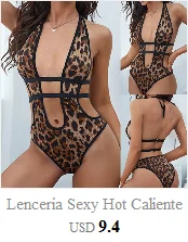 bra and panty sets Lenceria Sexy Hot Caliente Leopard Bodysuit Lingerie For Women Underwear Jumpsuits Bandage Hollow Out Bodycon Printed Romper cheap bra and panty sets