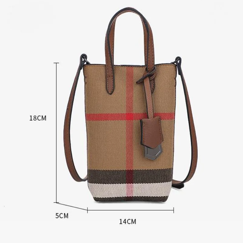 Shoulder Crossbody Bag for Women Fashionable Versatile Portable Bag Genuine Leather Phone Bag Vertical Texture Lady Purses