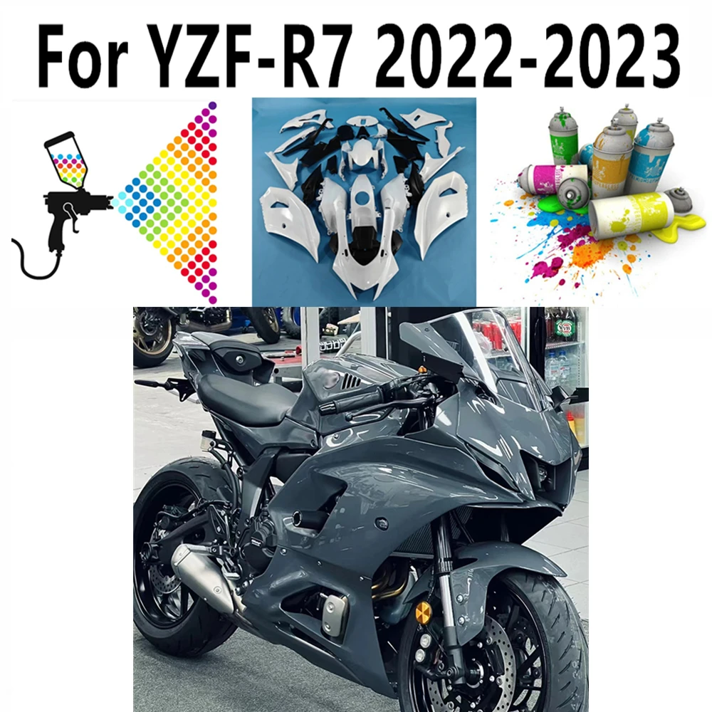 

For YZF R7 2022-2023 Cement grey Full Fairing Kit ABS Injection High Quality Bodywork Cowling Plastic Customize Colour