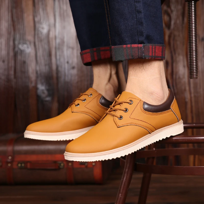 Men Leather Casual Shoes Platform Brand Comfortable Flat Shoes for Men Trendy Men Sneaker 2023 Oxfords Shoes Zapatos De Hombre 6